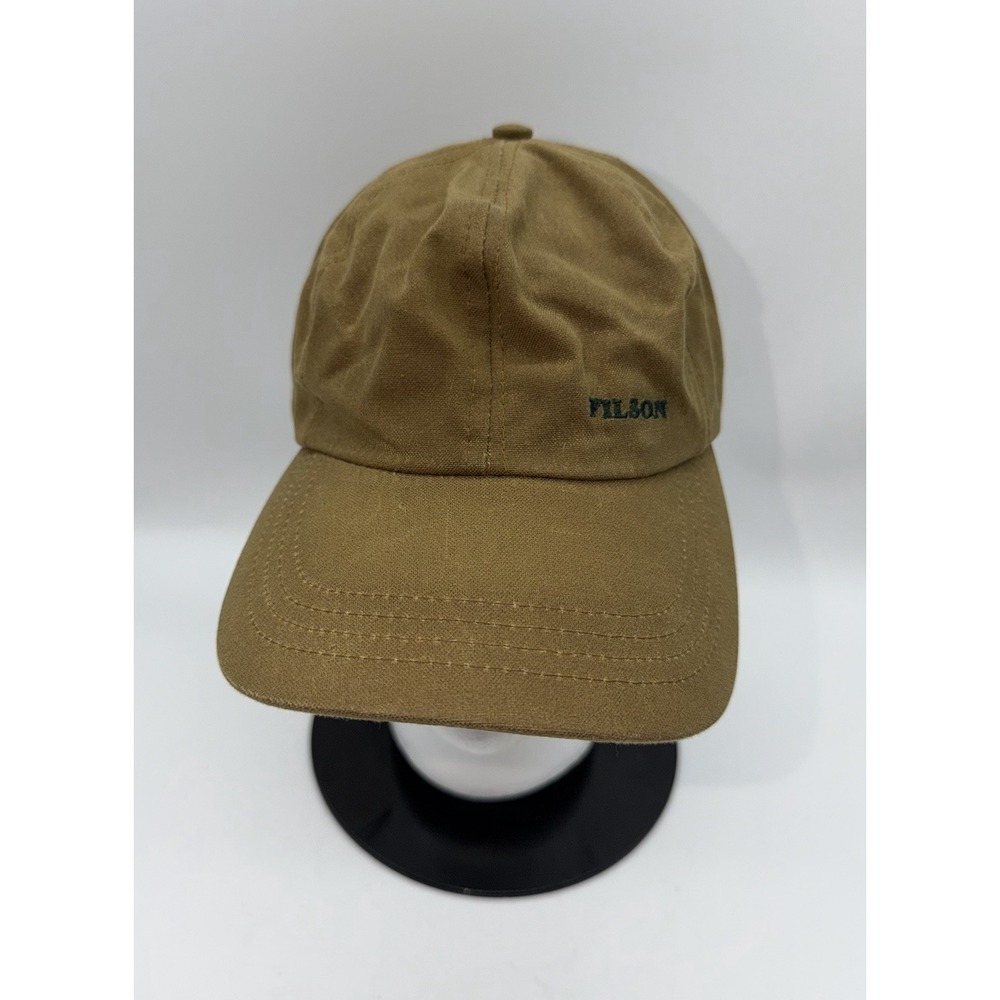 FILSON Cap Hat (017L-B) Waxed Cloth Canvas Leather Strap Outdoor Hunting USA